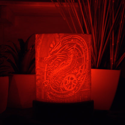 Lithophane Komplettset halbrund - Drache