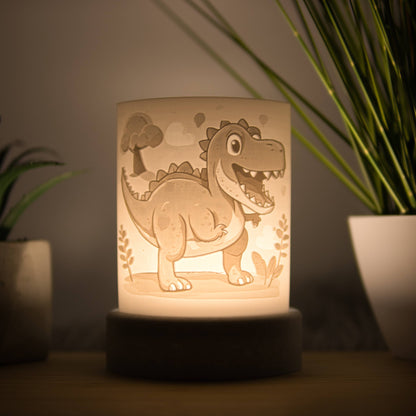 Lithophane Komplettset halbrund - T-Rex