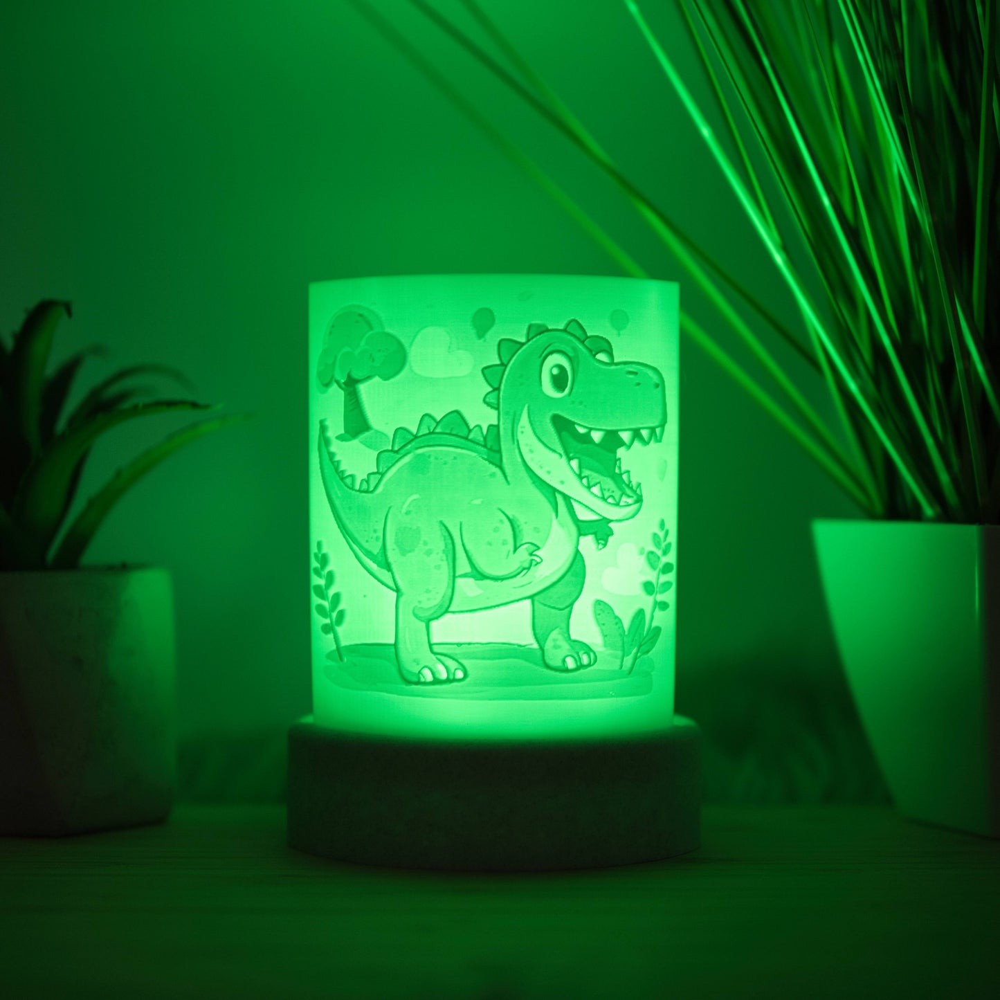 Lithophane Komplettset halbrund - T-Rex