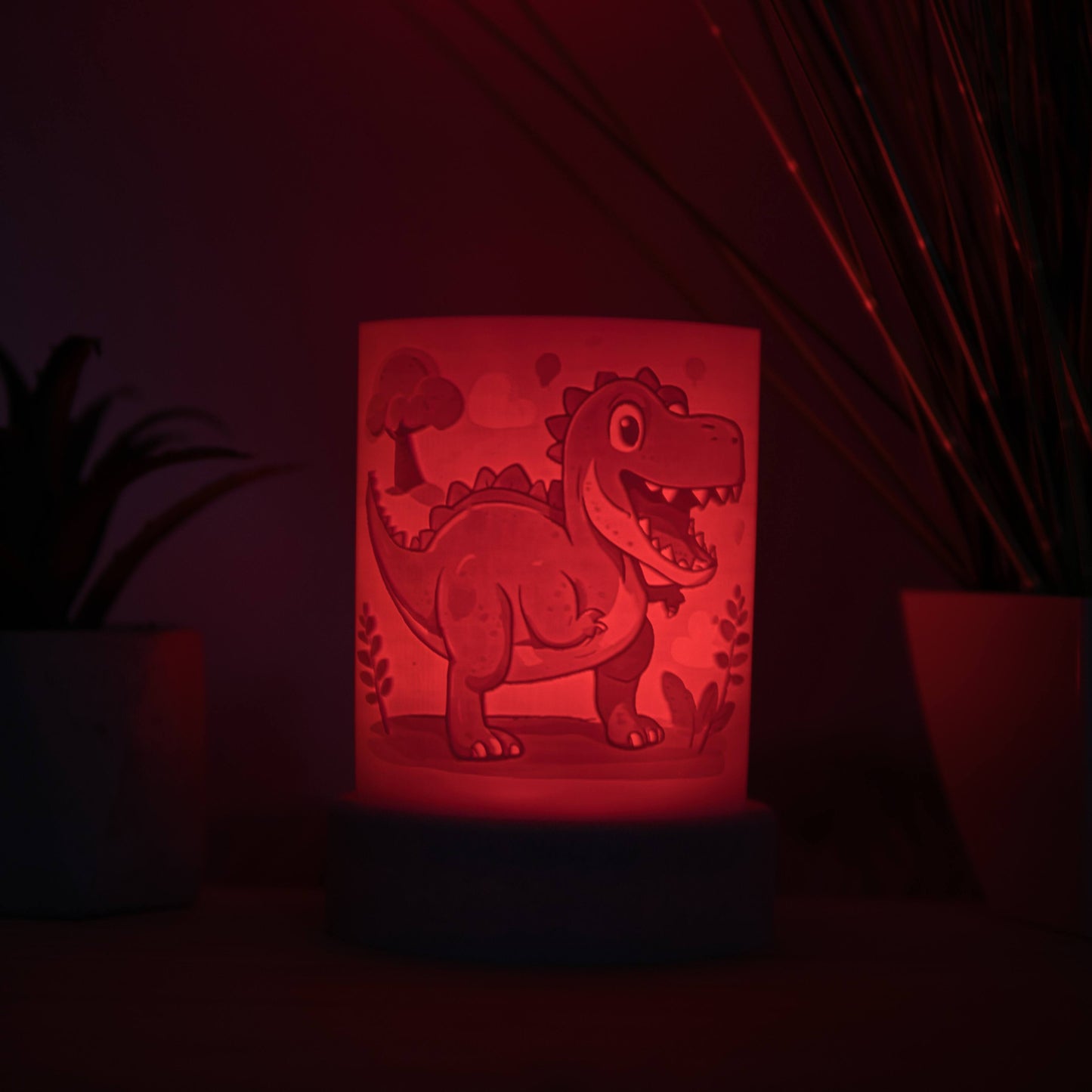 Lithophane Komplettset halbrund - T-Rex